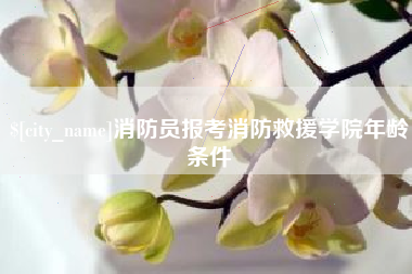 高密消防员报考消防救援学院年龄条件