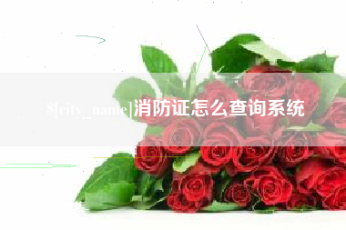 高密消防证怎么查询系统
