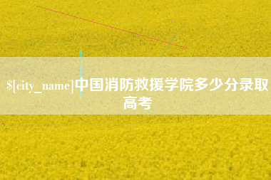 高密中国消防救援学院多少分录取高考