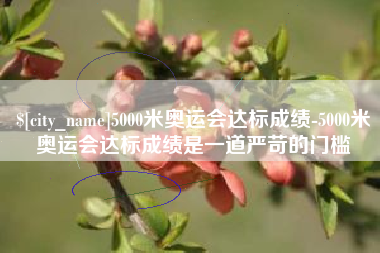 高密5000米奥运会达标成绩-5000米奥运会达标成绩是一道严苛的门槛