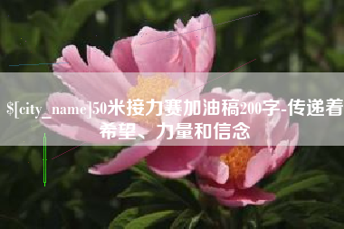 高密50米接力赛加油稿200字-传递着希望、力量和信念