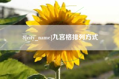 高密九宫格排列方式