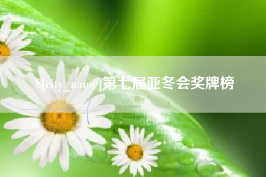 高密第七届亚冬会奖牌榜
