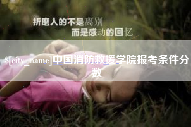高密中国消防救援学院报考条件分数