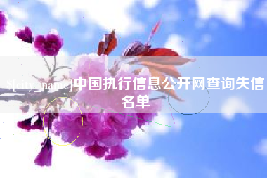 高密中国执行信息公开网查询失信名单