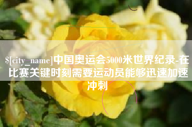 高密中国奥运会5000米世界纪录-在比赛关键时刻需要运动员能够迅速加速冲刺