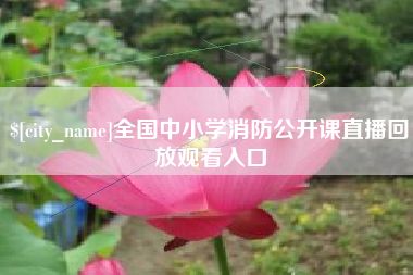 高密全国中小学消防公开课直播回放观看入口