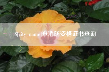 高密查消防资格证书查询