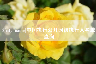 高密中国执行公开网被执行人名单查询