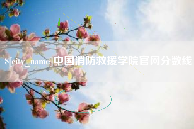 高密中国消防救援学院官网分数线