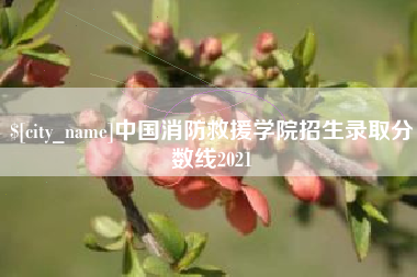 高密中国消防救援学院招生录取分数线2021