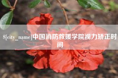 高密中国消防救援学院视力矫正时间