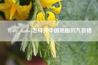 高密怎样分中国地图的九宫格