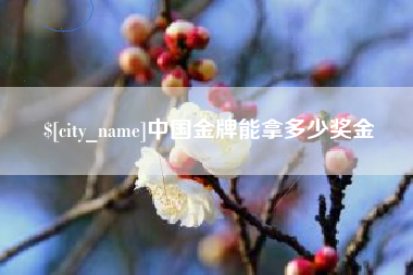 高密中国金牌能拿多少奖金