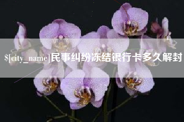 高密民事纠纷冻结银行卡多久解封