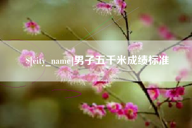 高密男子五千米成绩标准