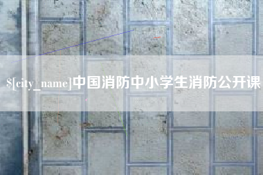 高密中国消防中小学生消防公开课