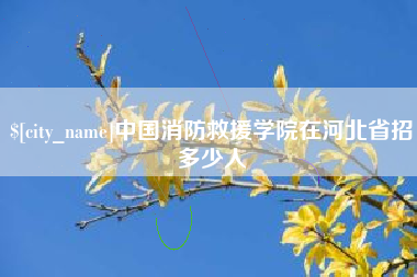 高密中国消防救援学院在河北省招多少人