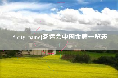 高密冬运会中国金牌一览表
