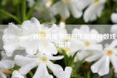高密消防救援学院招生录取分数线2020福建