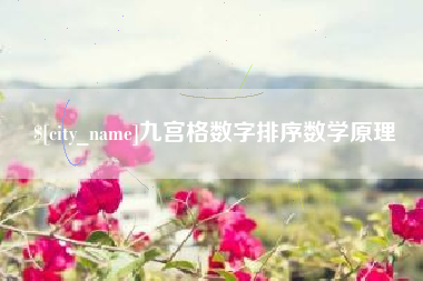 高密九宫格数字排序数学原理