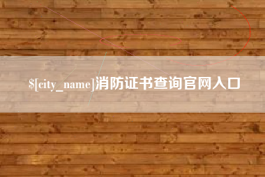 高密消防证书查询官网入口