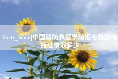 高密中国消防救援学院报考分数线浙江录取多少