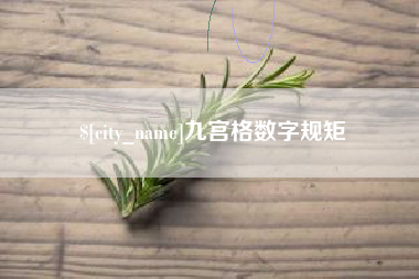 高密九宫格数字规矩